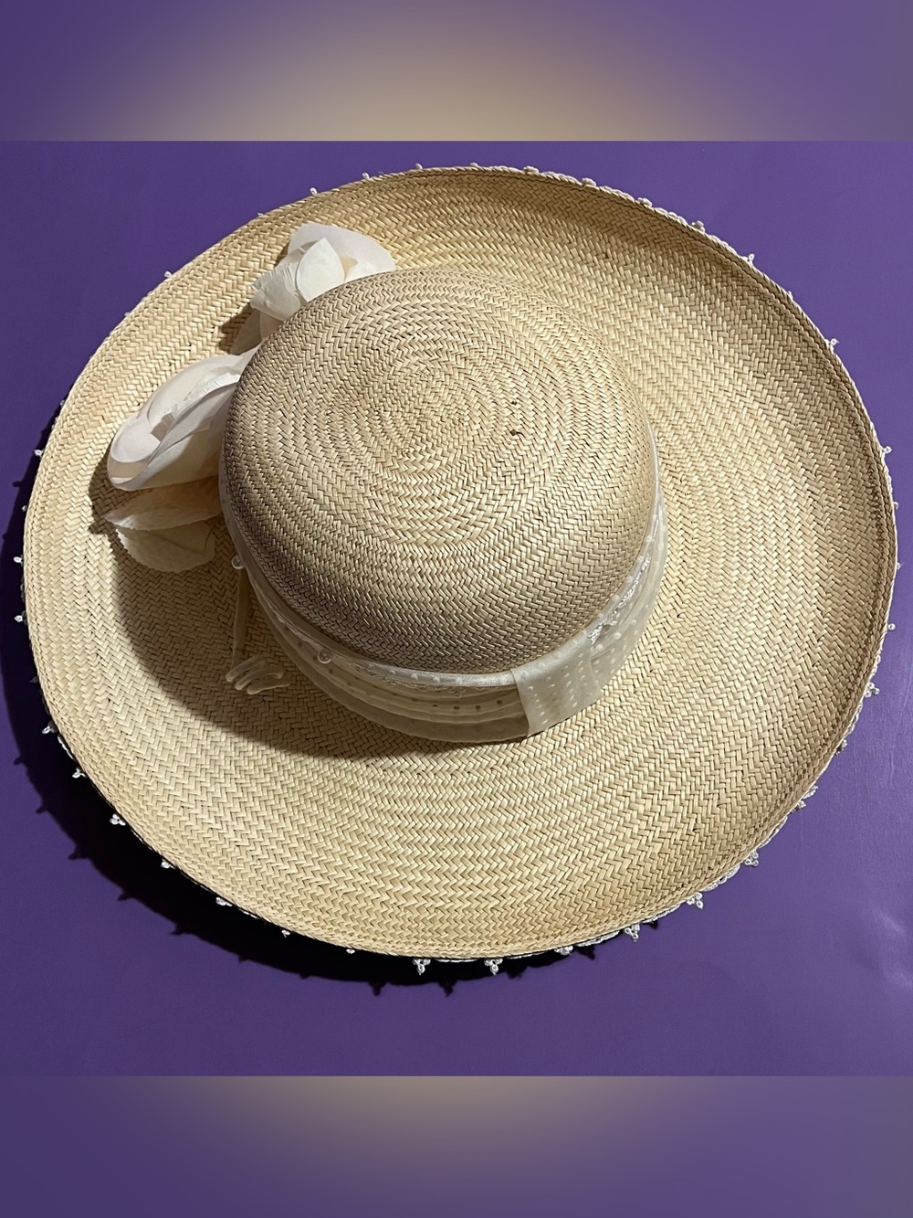 Sonni San Francisco Vintage Women's Straw Sun Hat - Picture 2 of 8